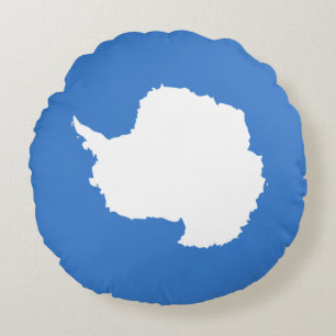 Patriotic Antarctica Flag Round Cushion