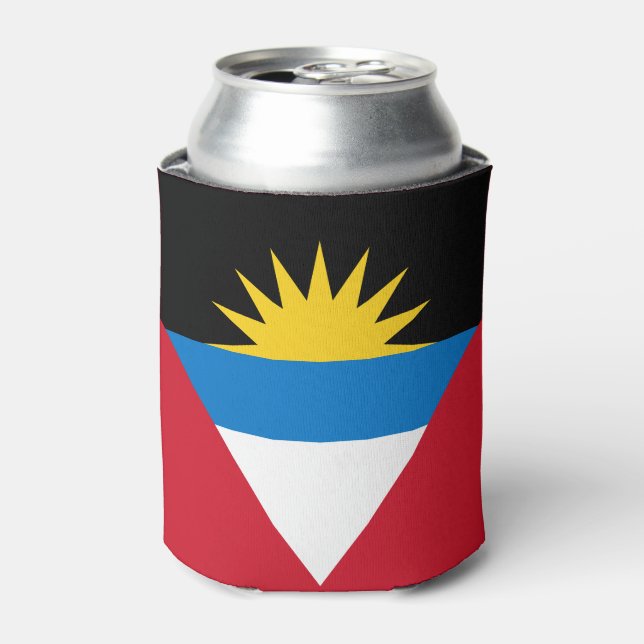 Patriotic Antigua and Barbuda Flag Can Cooler (Can Front)