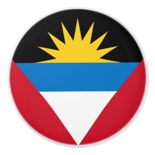 Patriotic Antigua and Barbuda Flag Ceramic Knob
