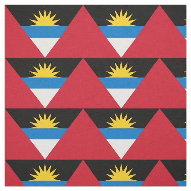 Patriotic Antigua and Barbuda Flag Fabric (Swatch)