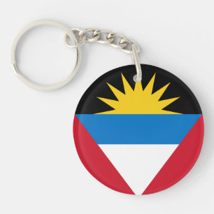 Patriotic Antigua and Barbuda Flag Key Ring