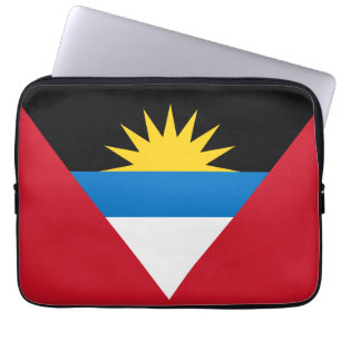 Patriotic Antigua and Barbuda Flag Laptop Sleeve