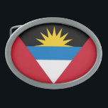 Patriotic Antigua and Barbuda Flag Oval Belt Buckle<br><div class="desc">The national flag of Antigua and Barbuda.</div>