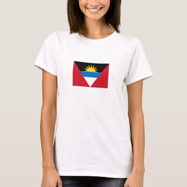 Patriotic Antigua and Barbuda Flag T-Shirt (Front)