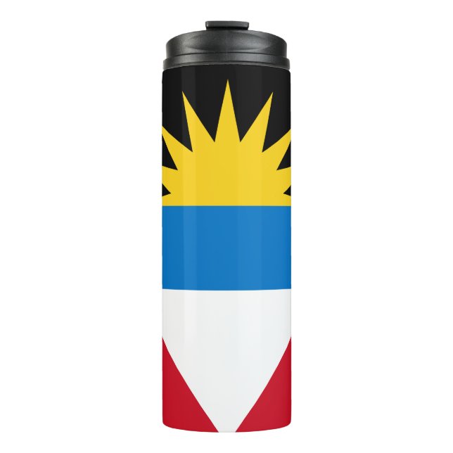 Patriotic Antigua and Barbuda Flag Thermal Tumbler (Front)