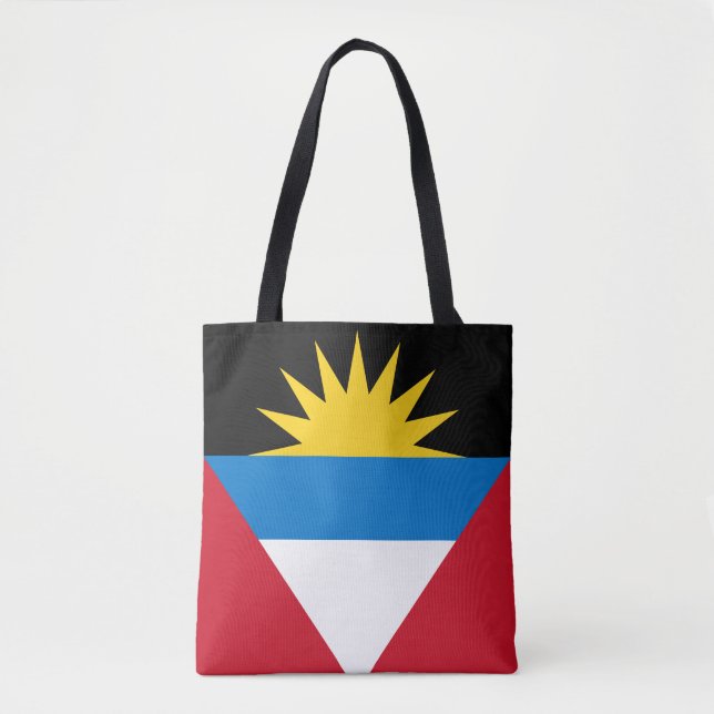 Patriotic Antigua and Barbuda Flag Tote Bag (Front)