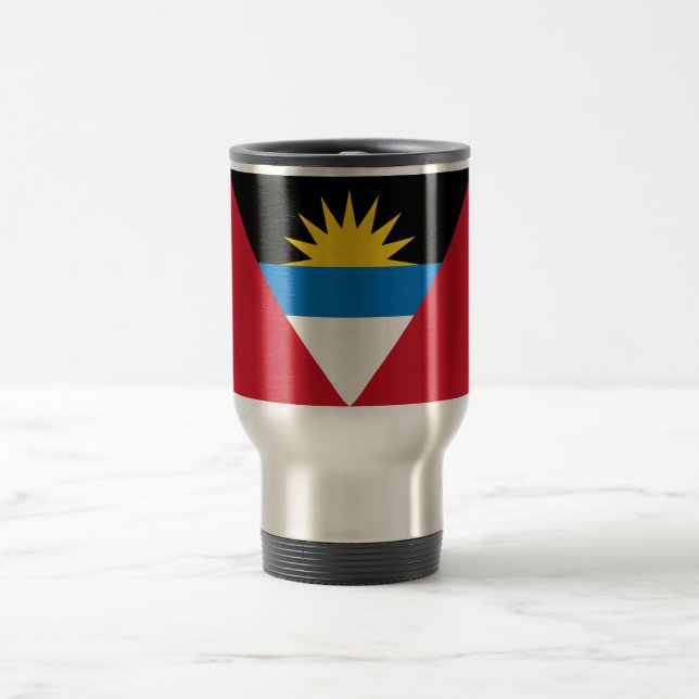 Patriotic Antigua and Barbuda Flag Travel Mug (Center)