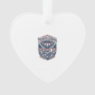 Patriotic Antique Collector Vector Graphic Tee Ornament