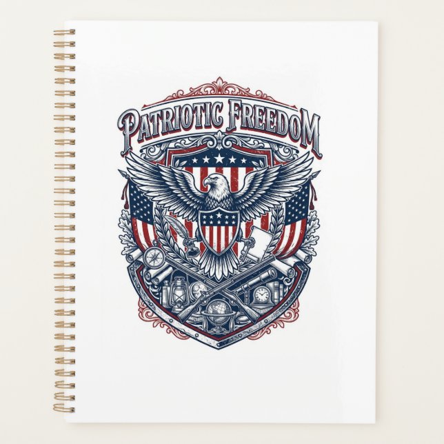 Patriotic Antique Collector Vector Graphic Tee Planner (Front)
