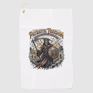 Patriotic Apocalyptic Liberty Reaper Zombie Apocal Golf Towel