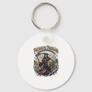 Patriotic Apocalyptic Liberty Reaper Zombie Apocal Key Ring