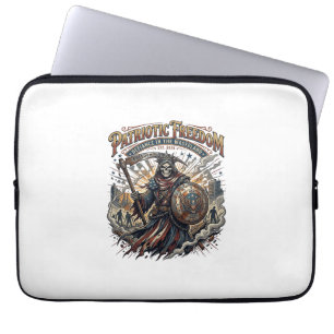 Patriotic Apocalyptic Liberty Reaper Zombie Apocal Laptop Sleeve