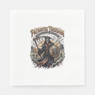Patriotic Apocalyptic Liberty Reaper Zombie Apocal Napkin