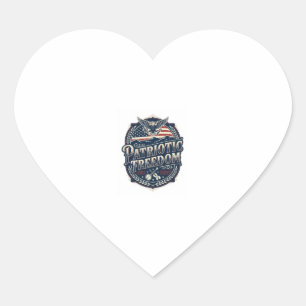Patriotic Appalachian Heritage Vector Graphic Tee Heart Sticker