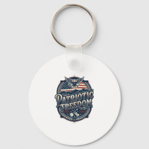 Patriotic Appalachian Heritage Vector Graphic Tee Key Ring