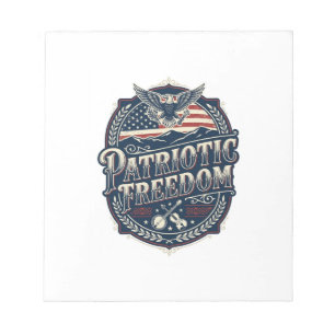 Patriotic Appalachian Heritage Vector Graphic Tee Notepad