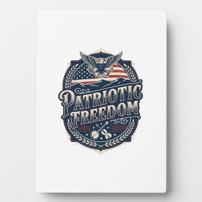 Patriotic Appalachian Heritage Vector Graphic Tee Plaque (Front)