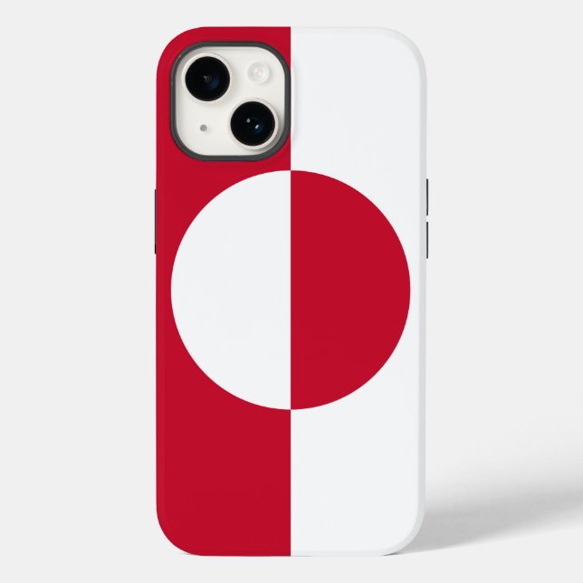 Patriotic Apple 14 Case-Mate, Greenland flag Case-Mate iPhone Case (Back)