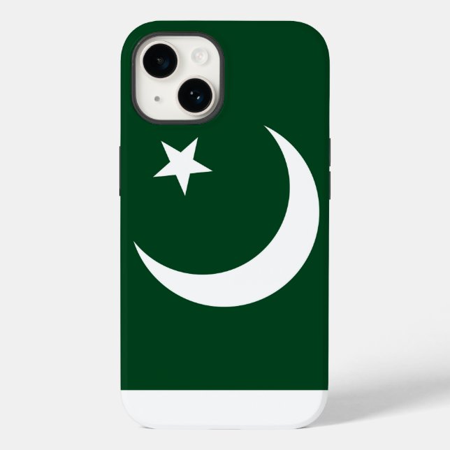 Patriotic Apple 14 Case-Mate, Pakistan flag Case-Mate iPhone Case (Back)