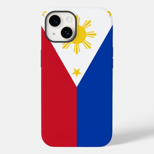 Patriotic Apple 14 Case-Mate, Philippines flag Case-Mate iPhone Case (Back)
