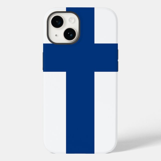 Patriotic Apple Case-Mate, Finland Flag Case-Mate  iPhone Case (Back)