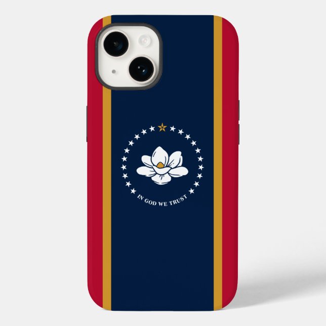 Patriotic Apple Case-Mate, Mississippi Flag Case-Mate iPhone Case (Back)
