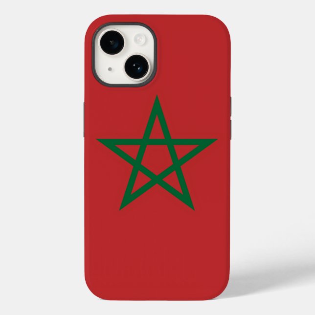 Patriotic Apple Case-Mate, Morocco Flag Case-Mate iPhone Case (Back)