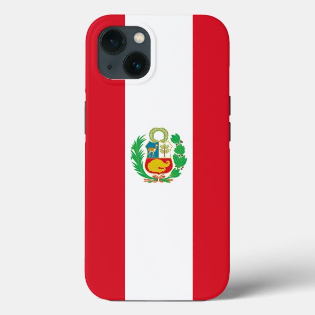 Patriotic Apple Case-Mate, Peru flag Case-Mate iPhone Case (Back)