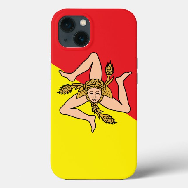 Patriotic Apple Case-Mate, Sicily flag Case-Mate iPhone Case (Back)