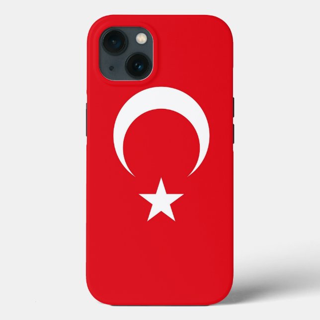 Patriotic Apple Case-Mate, Turkey flag Case-Mate iPhone Case (Back)