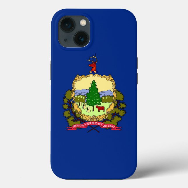 Patriotic Apple Case-Mate, Vermont flag Case-Mate iPhone Case (Back)