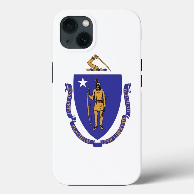 Patriotic Apple iPhone 13 Case-Mate, Massachusetts Case-Mate iPhone Case (Back)