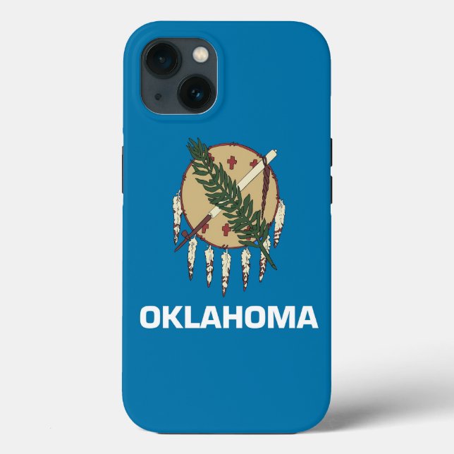 Patriotic Apple iPhone 13 Case-Mate, Oklahoma flag Case-Mate iPhone Case (Back)
