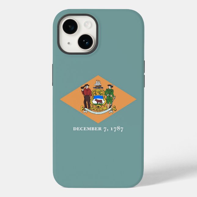 Patriotic Apple iPhone 14 Case-Mate, Delaware Case-Mate iPhone Case (Back)