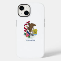 Patriotic Apple iPhone 14 Case-Mate, Illinois flag
