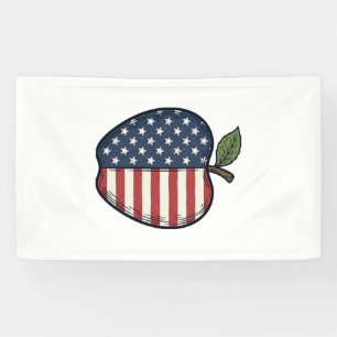 Patriotic Apple Vintage Engraving Vector Design_1 Banner