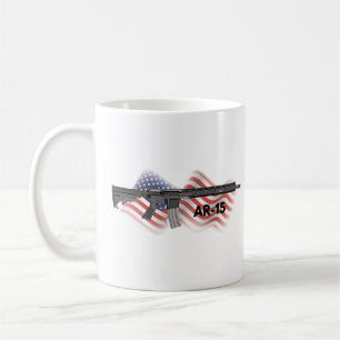 Patriotic AR-15 Semi-automatic Rifle Coffee Mug