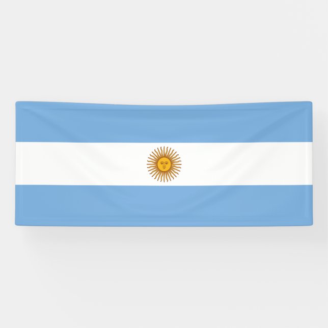 Patriotic Argentinian Flag Banner (Horizontal)