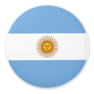 Patriotic Argentinian Flag Ceramic Knob