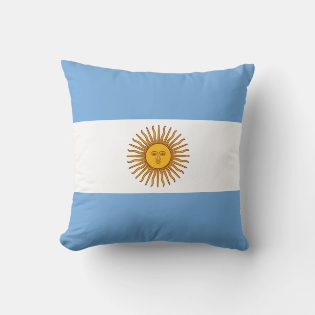Patriotic Argentinian Flag Cushion (Front)