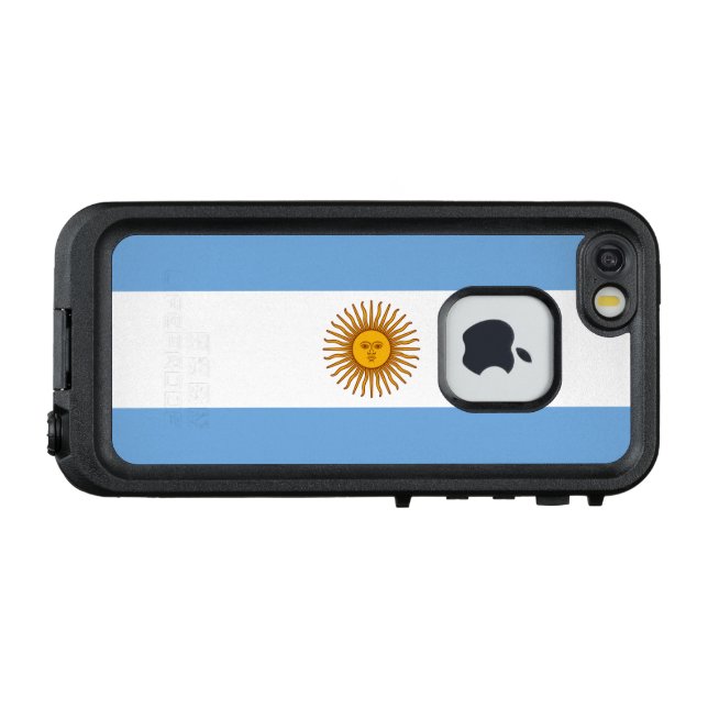 Patriotic Argentinian Flag LifeProof iPhone Case (Back Horizontal)