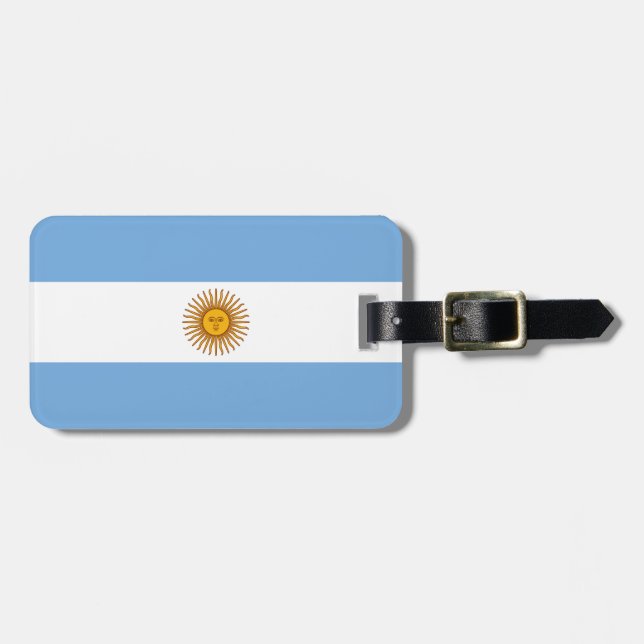 Patriotic Argentinian Flag Luggage Tag (Front Horizontal)