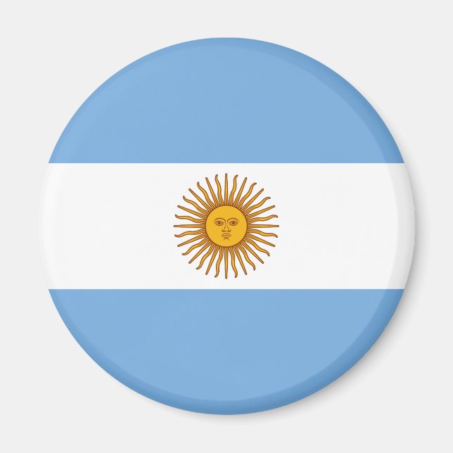 Patriotic Argentinian Flag Magnet (Front)