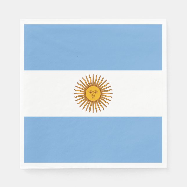 Patriotic Argentinian Flag Napkin (Front)