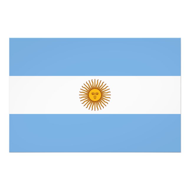 Patriotic Argentinian Flag Photo Print (Front)