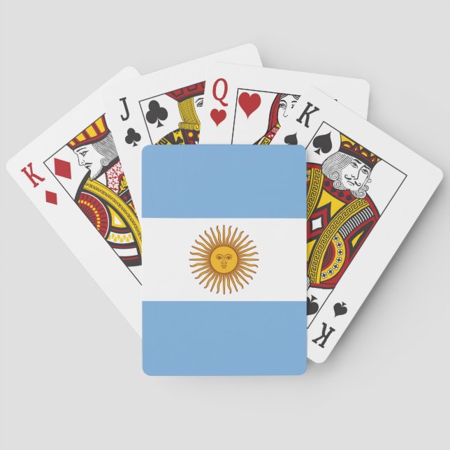 Patriotic Argentinian Flag Playing Cards (Back)