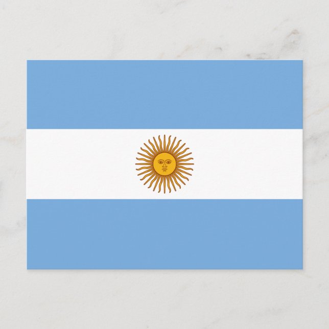 Patriotic Argentinian Flag Postcard (Front)