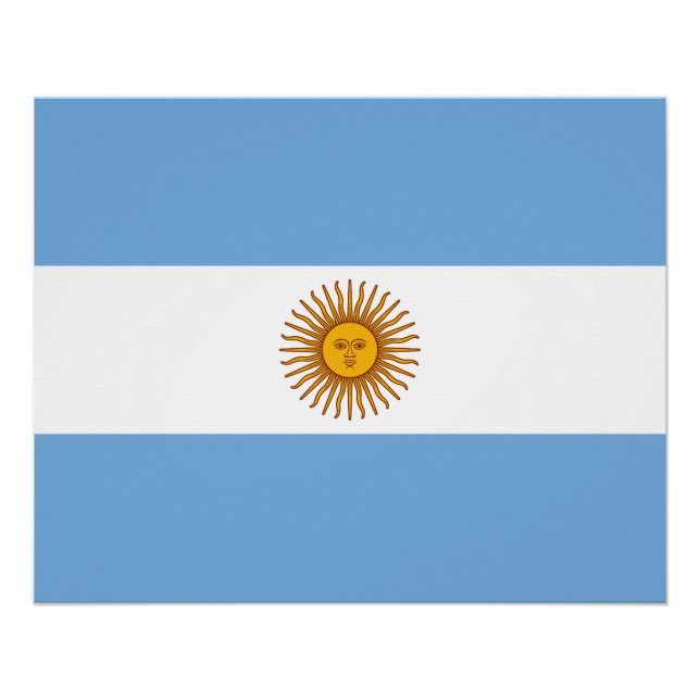 Patriotic Argentinian Flag Poster (Front)