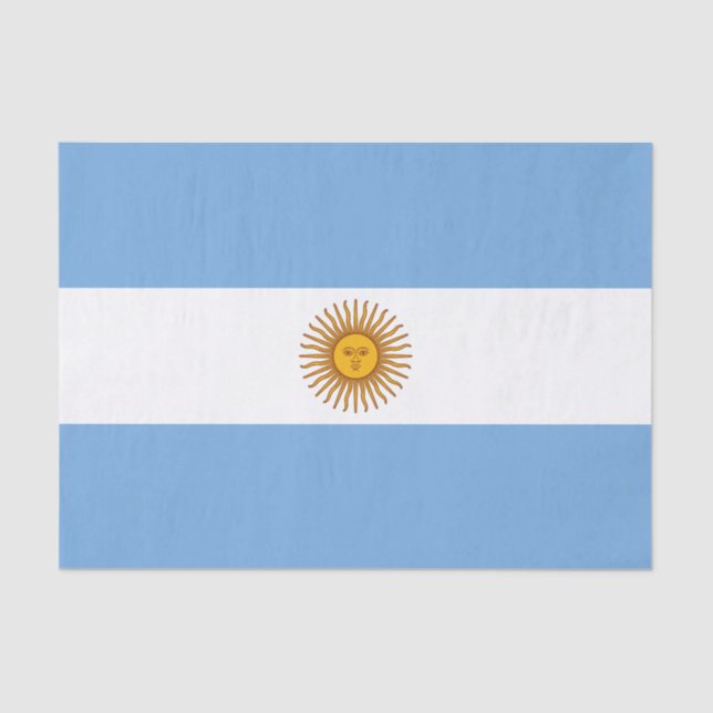 Patriotic Argentinian Flag Tissue Paper (Front)