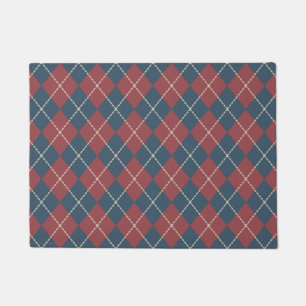 Patriotic Argyle Doormat